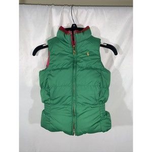 Ralph Lauren Girls Size 4t reversable puffer vest / Pink And Green